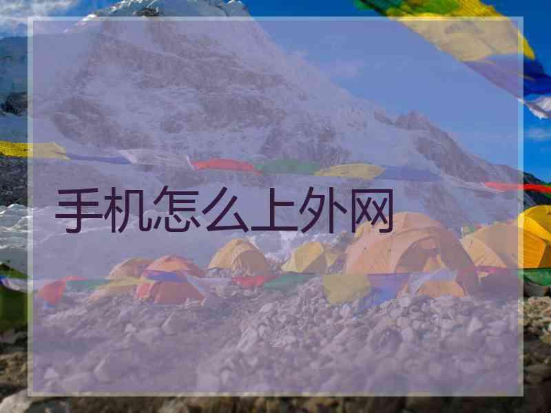 手机怎么上外网