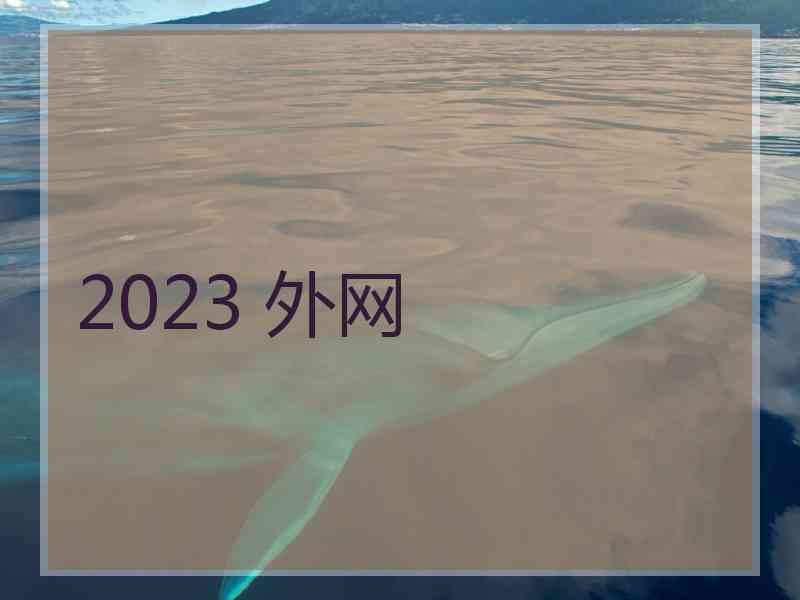 2023 外网
