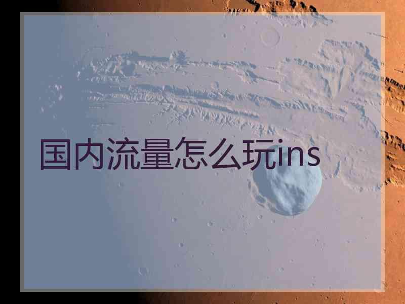 国内流量怎么玩ins